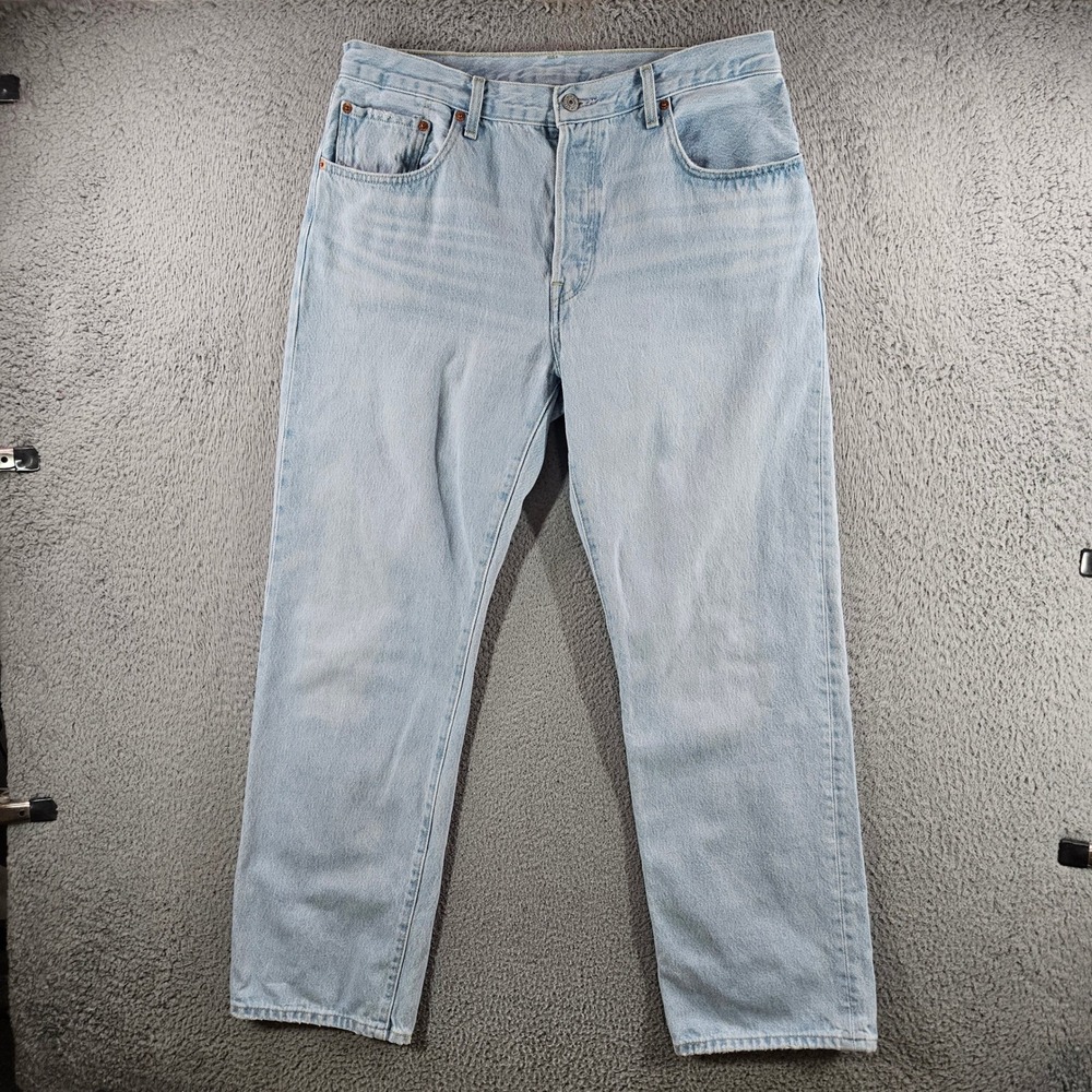 Levis Premium 501 Original Light Wash Straight Leg Button Fly Jeans W31 L30